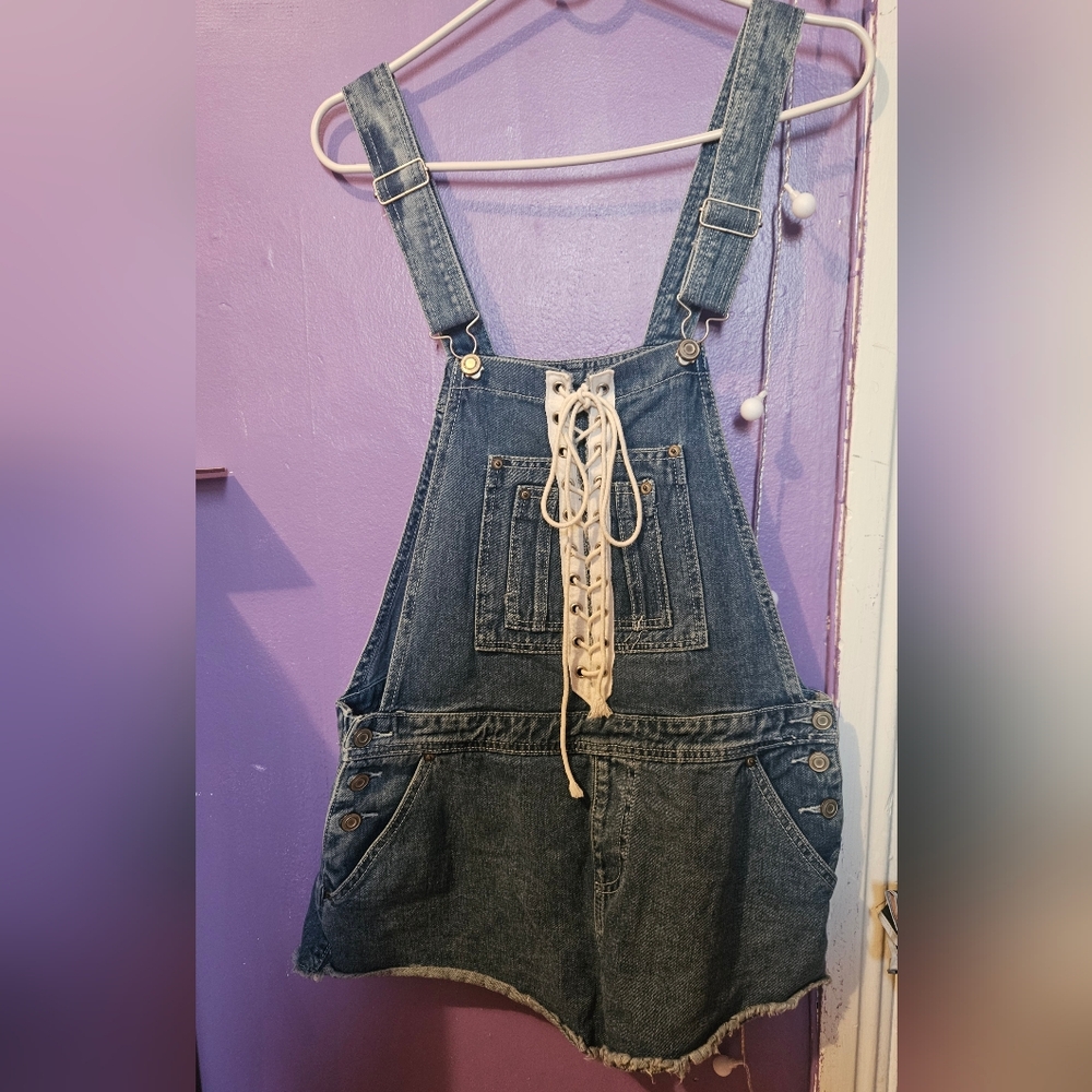 Forever 21 Denim Short Overalls